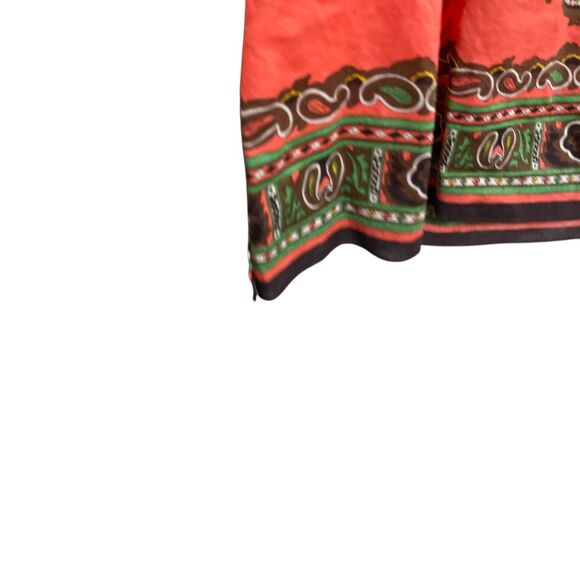 Dressbarn Blouse Women's 2X Puff Sleeve Boho Printed Lightweight Tie Shirt Top - Picture 7 of 11